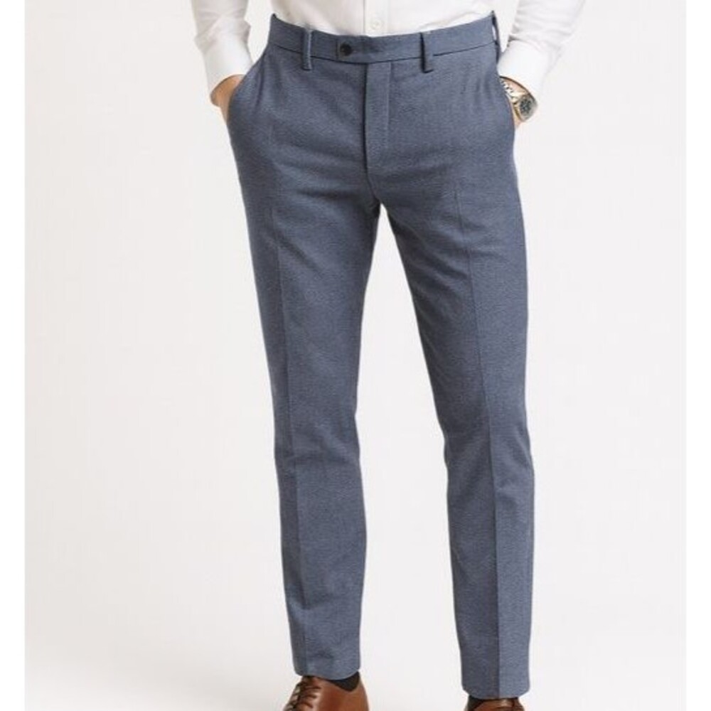 Ted Baker London Blue Gray Pants 30R x 30L Slim Fit Smart Casual Businesscore